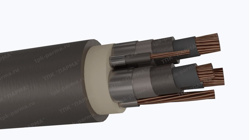 Фотография провода Кабель КГЭТ 3х120+1х35+1х16 - 10кВ