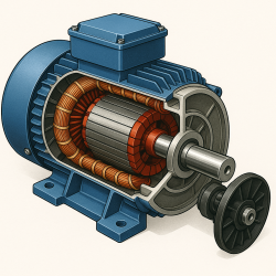 Устройство асинхронного электродвигателя