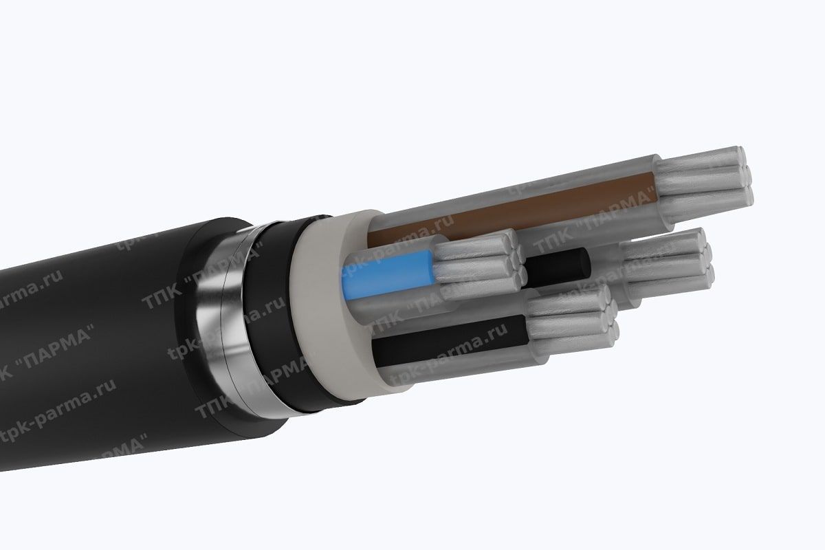 Фотография провода Кабель АПвзБбШп 3х300+1х150 - 1кВ