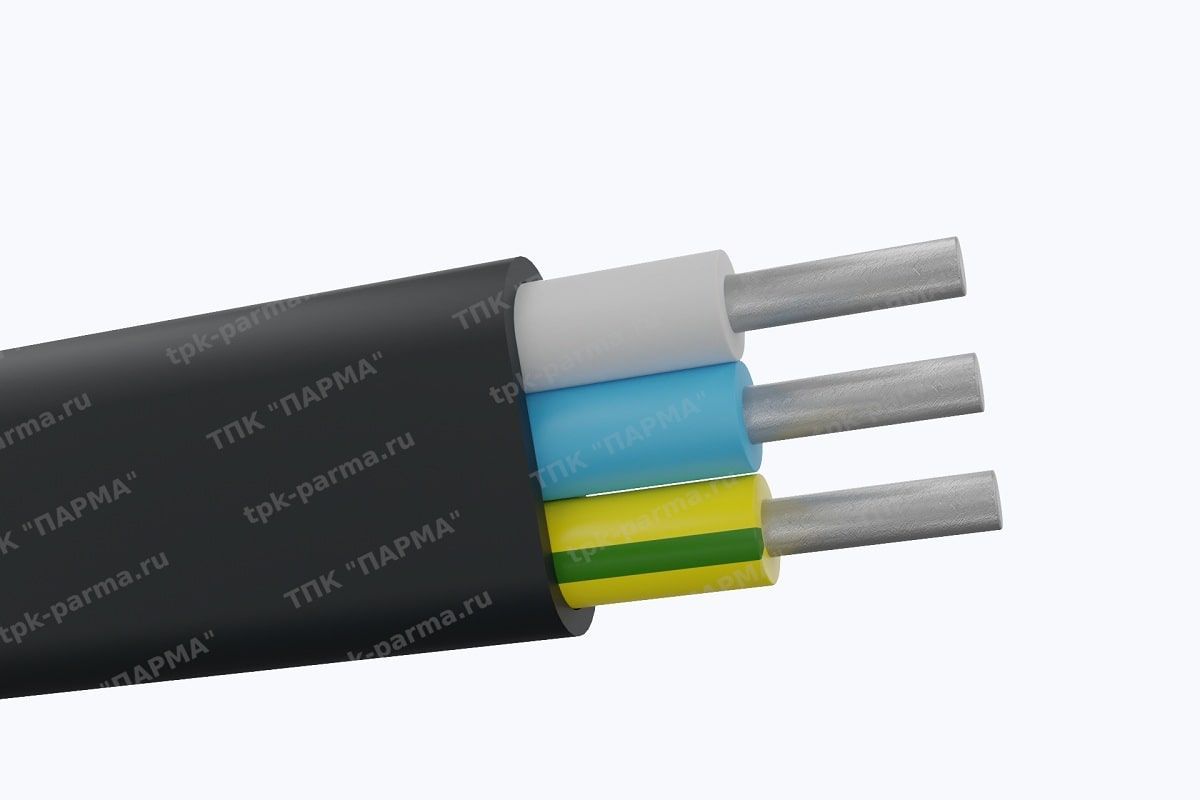Фотография провода Кабель АПвВГ-П 3х4 - 1кВ